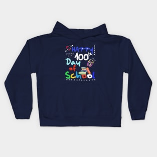 Happy 100th day of school Teacher Student Gift Kids Hoodie